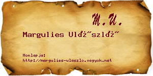 Margulies Ulászló névjegykártya
